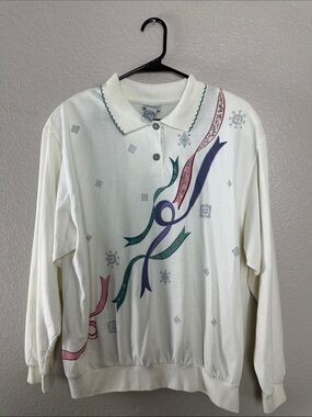 Koret Vintage 90s White Polo Golf Shirt Size XL